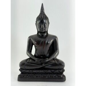 Buddha Statue Sitting in Meditation 6" Zen Serene Altar Thailand Peace